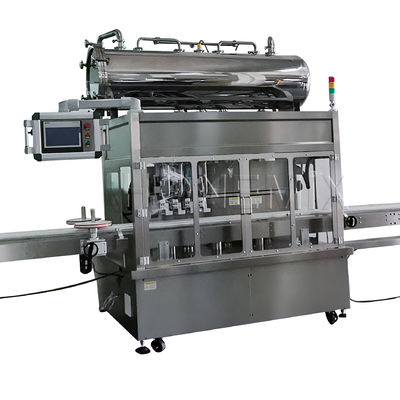 چهار سر کرم پر کردن ماشین ردیابی Servo پیستون Capping Machine